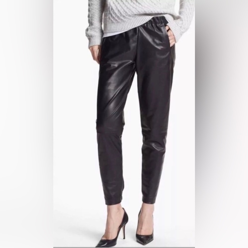 Vince Leather Jogger Style Pants